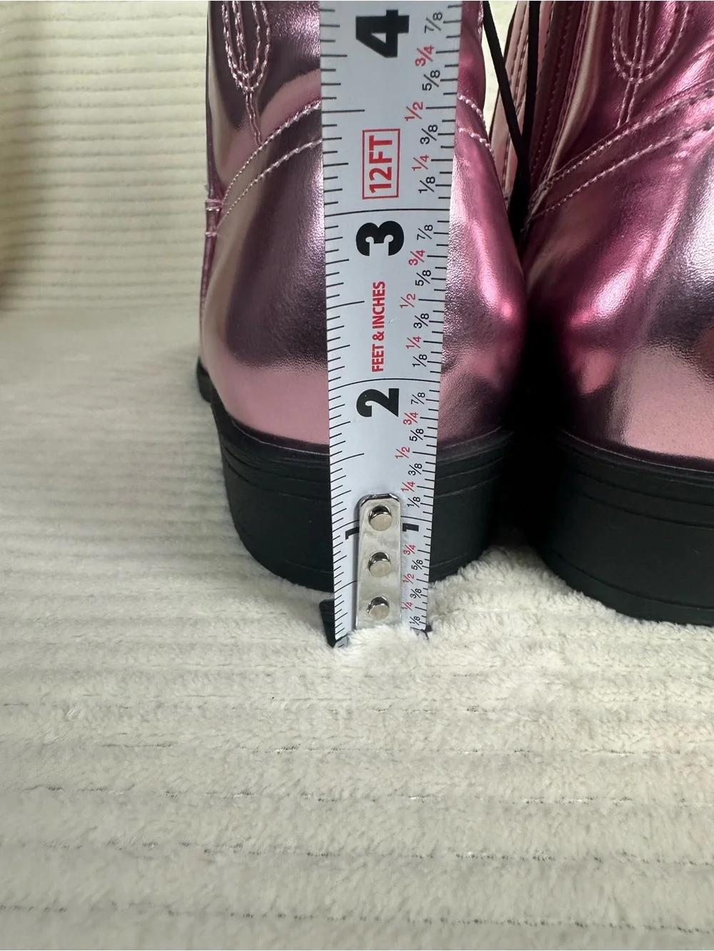 Thereabouts Big Girls Metallic Pink Catalina Flat Heel Cowboy Boots NWT Size 5